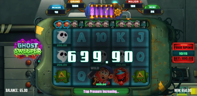 Ghost Sweeper - grande vitória numa série de Free Spins com multiplicador