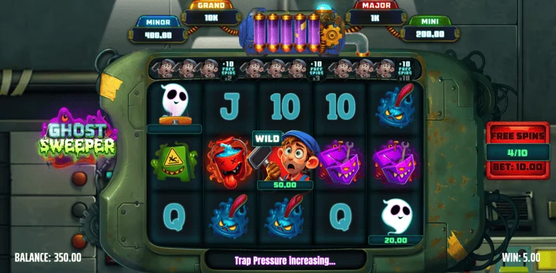 Ghost Sweeper - Wilds caídos nos rolos do jogo base